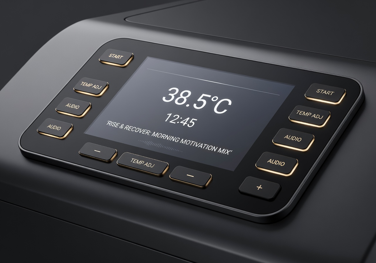 RecoveryPod Junior Ice Bath - control panel