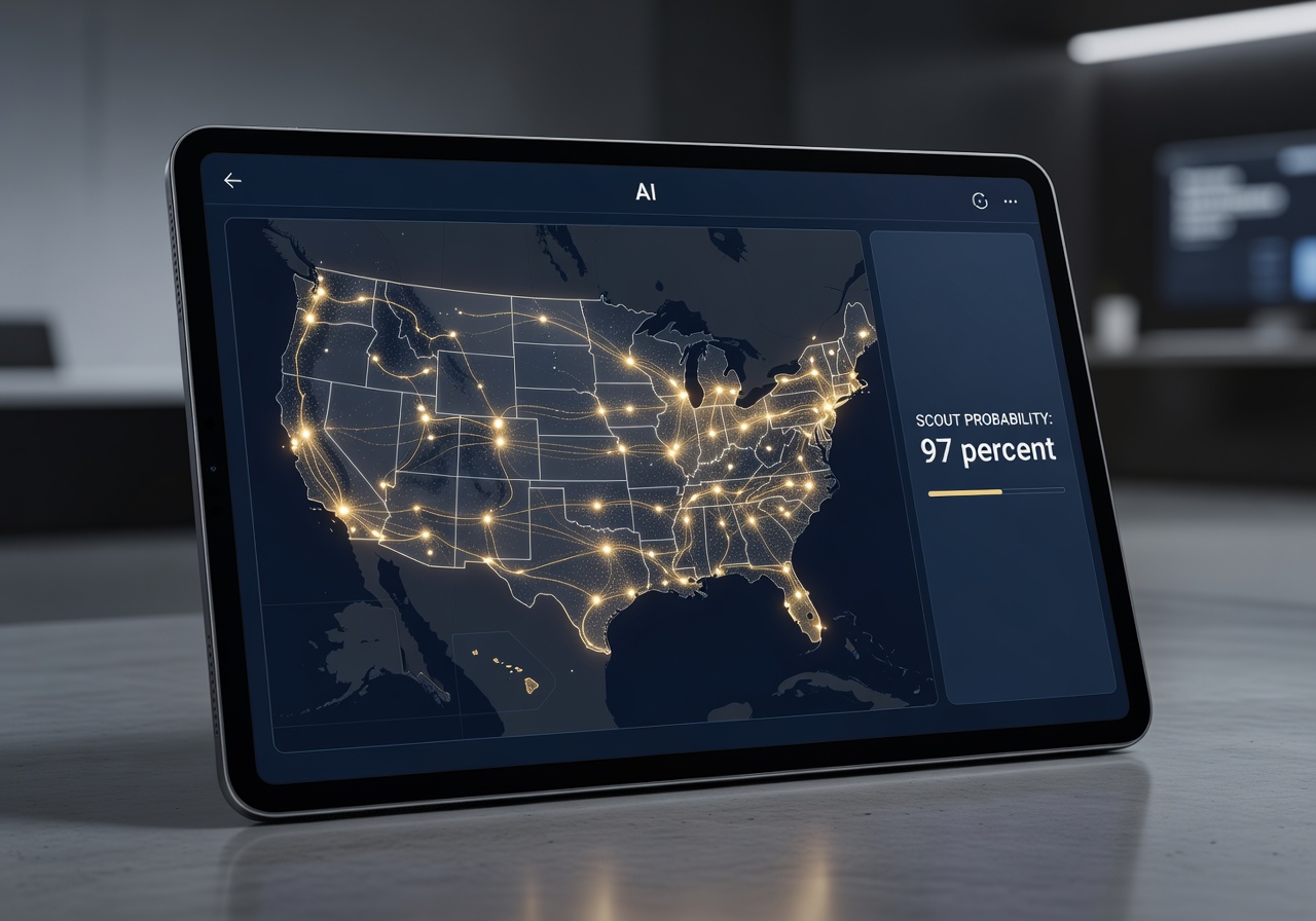 Showcase Scheduler AI - tablet interface